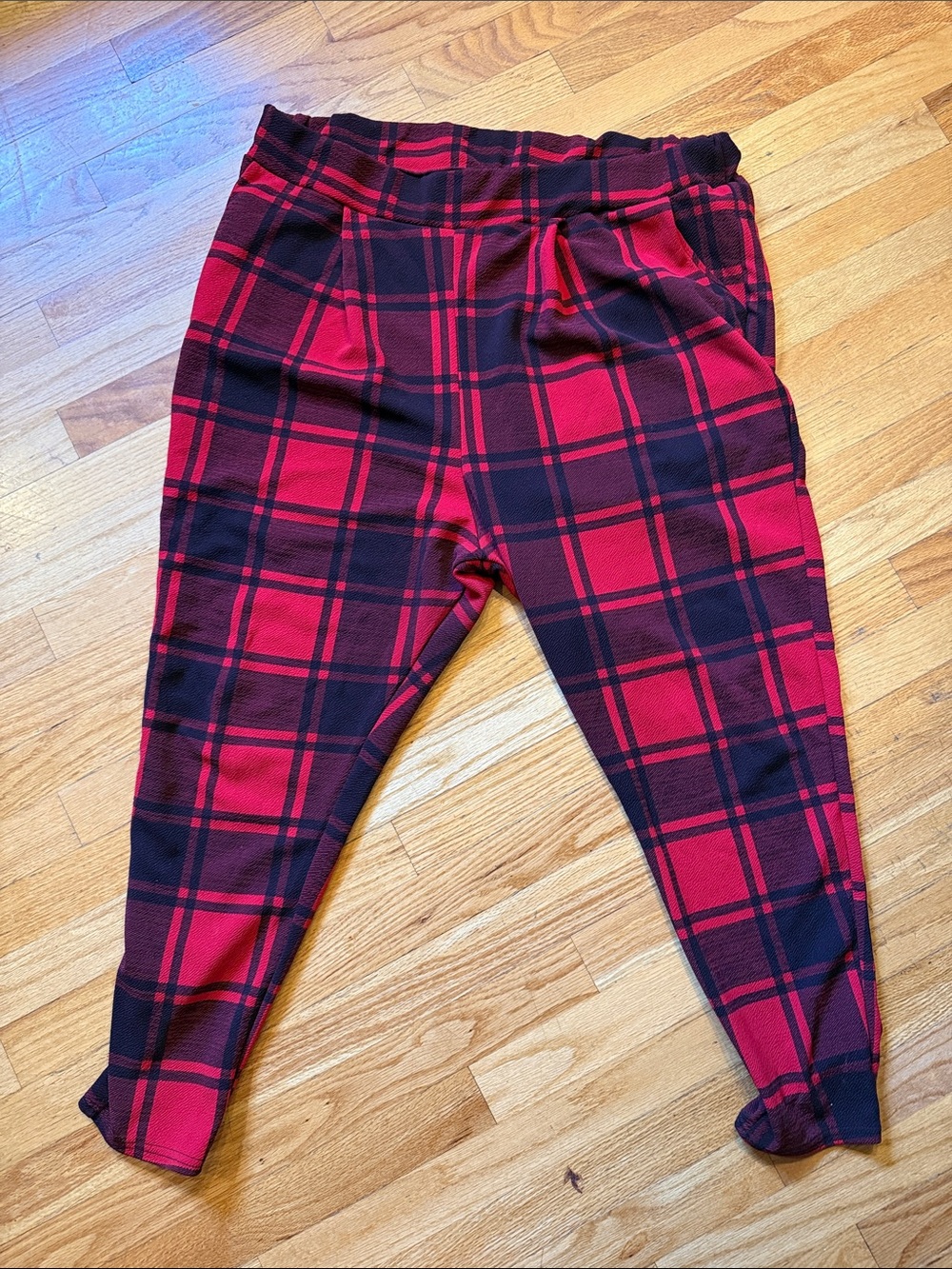 boohoo plaid plus size pants